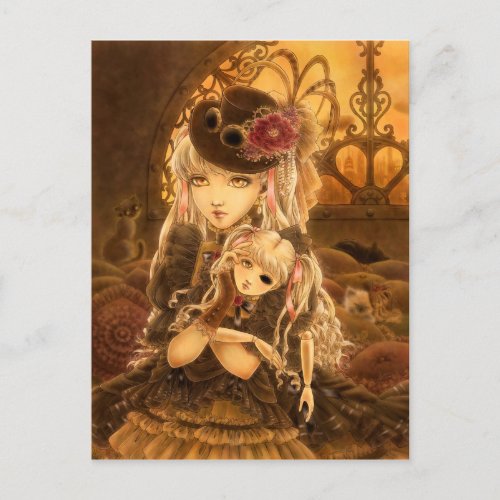Steampunk Fantasy Postcard - Unless