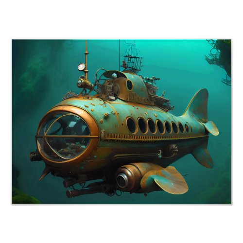 Steampunk Fantasy Submarine Photo Print