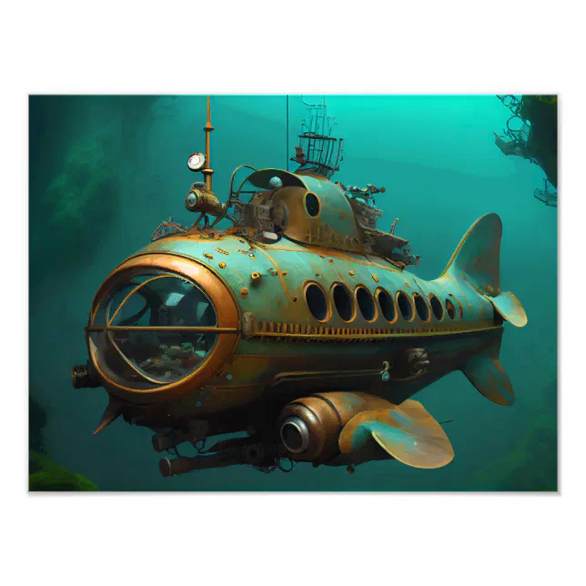 Steampunk Fantasy Submarine Photo Print | Zazzle