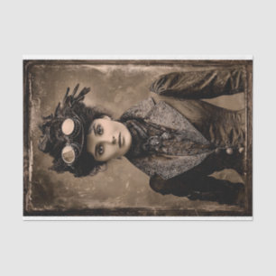 Steampunk Fantasy Woman Photo Styl DX4R Decoupage Tissue Paper