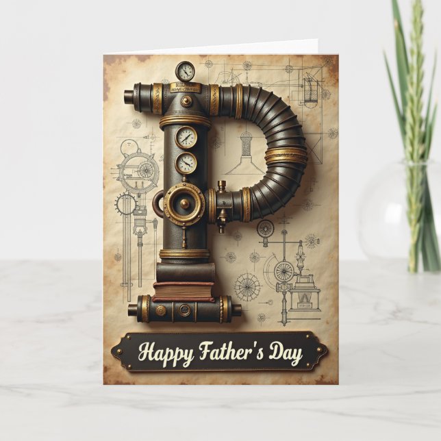Steampunk Fathers Day Card (Front)