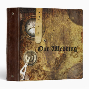 Steampunk Faux Leather and Gears Binder