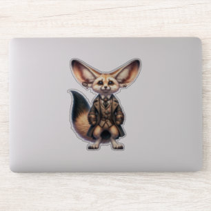 Steampunk Fennec Fox Transparent Sticker