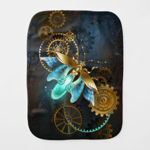 Steampunk Firefly Baby Burp Cloth