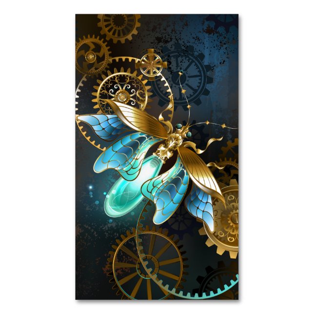 Steampunk Firefly Business Card Magnet (Front Vertical)