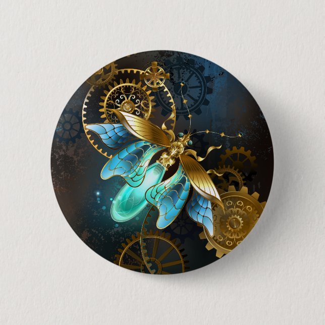 Steampunk Firefly Button (Front)