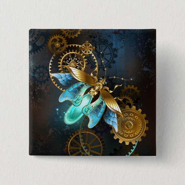 Steampunk Firefly Button (Front)