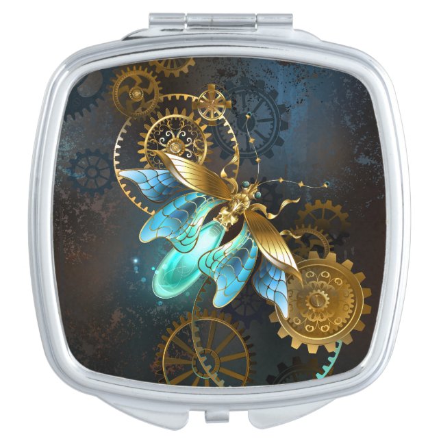 Steampunk Firefly Compact Mirror (Front)