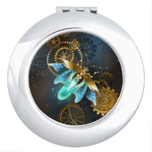 Steampunk Firefly Compact Mirror