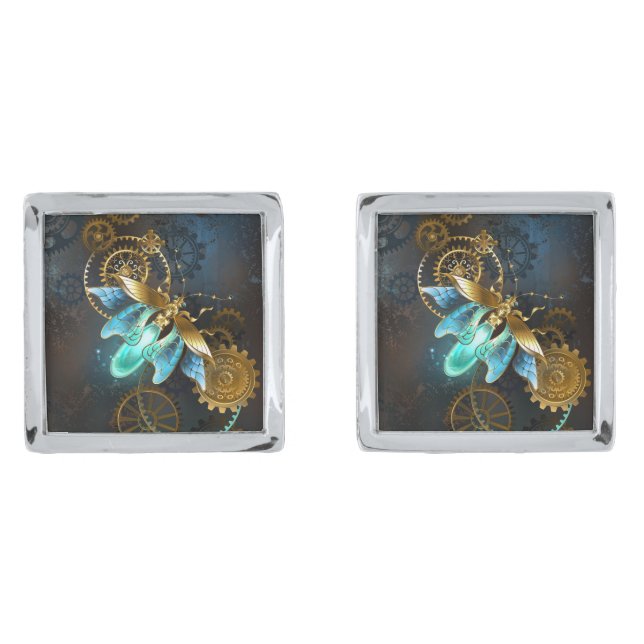 Steampunk Firefly Cufflinks (Front)