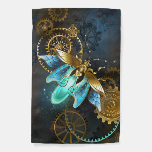 Steampunk Firefly Garden Flag