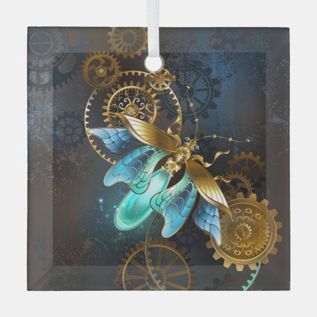 Steampunk Firefly Glass Ornament (Front)