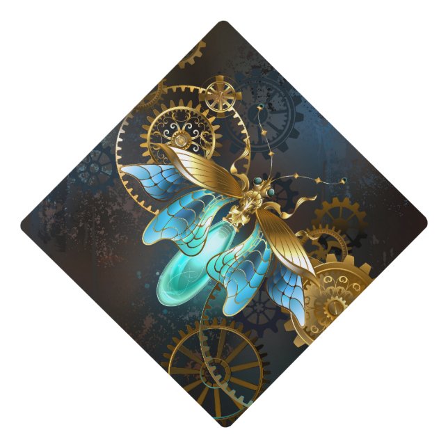 Steampunk Firefly Graduation Cap Topper (Front)