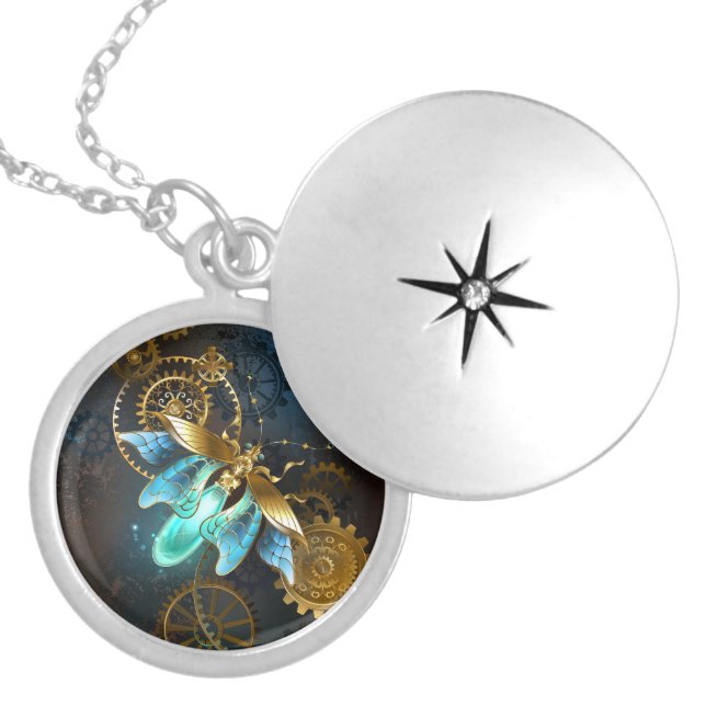 Steampunk Firefly Locket Necklace (Front)