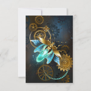 Steampunk Firefly Note Card