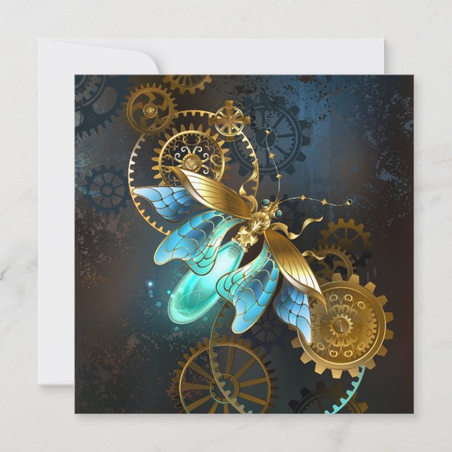 Steampunk Firefly Note Card (Front)