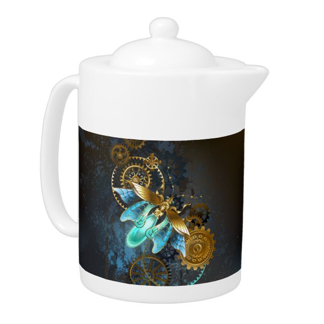 Steampunk Firefly Teapot (Left)