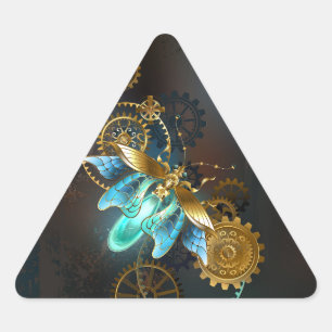 Steampunk Firefly Triangle Sticker