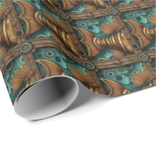 Steampunk Fishes 1 of 3 PP 574 Wrapping Paper