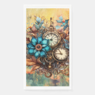 Steampunk Floral Decorative Paper Guest Towels
