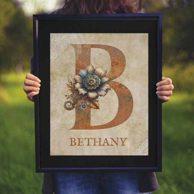 Steampunk Floral Letter B Poster (Creator Uploaded)