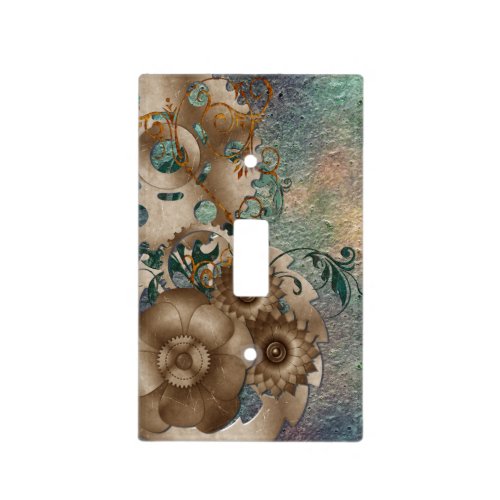 Steampunk Floral Light Switch Cover