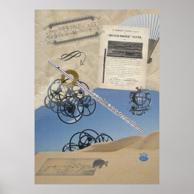 Steampunk Flute Fantasy Poster (Front)