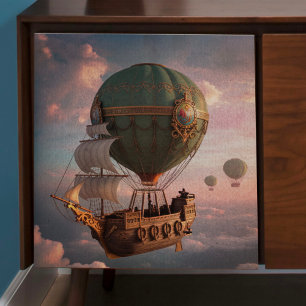 Steampunk Flying Ship Decoupage Tissue Paper