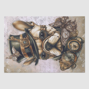 Steampunk French Bulldog Butterfly Tissue Paper