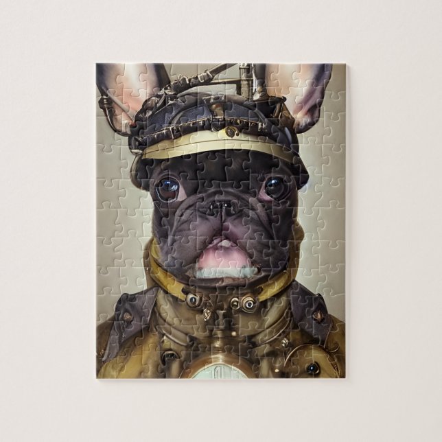Steampunk French Bulldog Jigsaw Puzzle (Vertical)