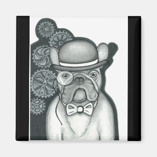 Steampunk French Bulldog magnet