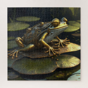 Steampunk Frog Gothic Art Jigsaw Puzzle