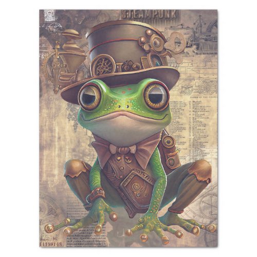 Steampunk Frog Tissue Paper