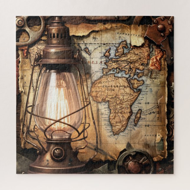 Steampunk Gas Light Puzzle (Vertical)