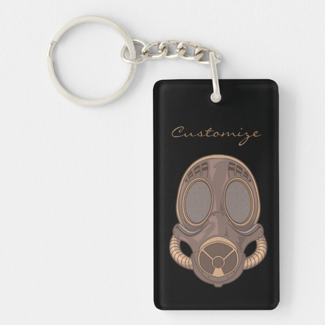 Steampunk Gas Mask Thunder_Cove Keychain (Front)