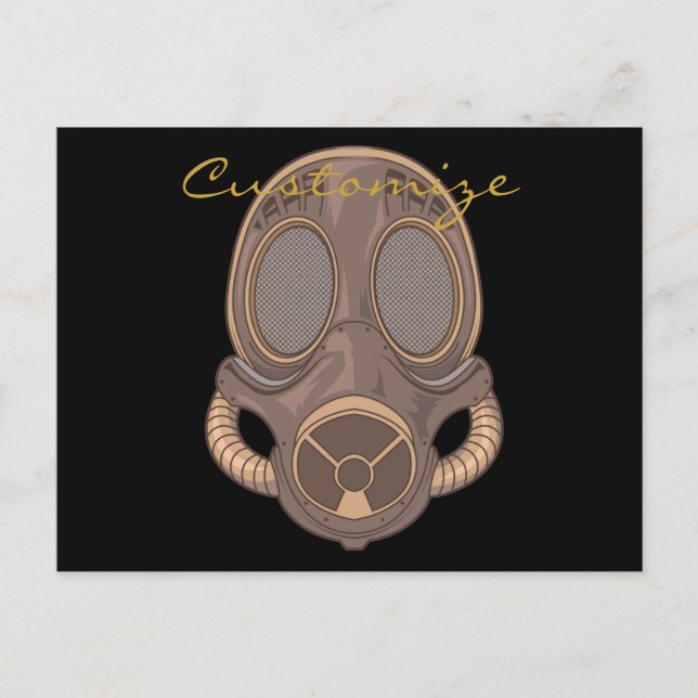 Steampunk Gas Mask Thunder_Cove Postcard (Front)