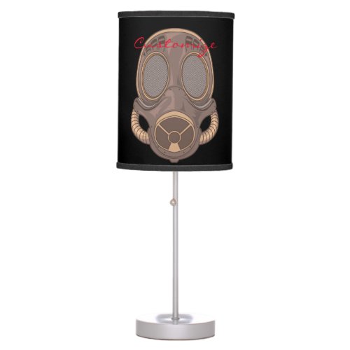 Steampunk Gas Mask Thunder_Cove Table Lamp