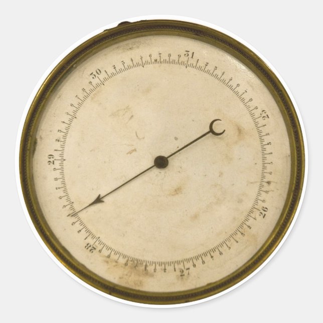 Steampunk Gauge Classic Round Sticker (Front)