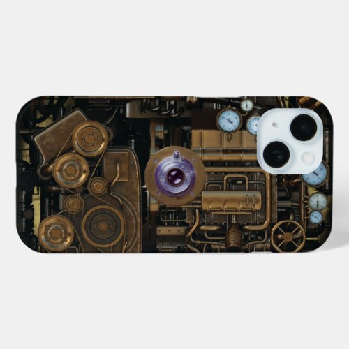 Steampunk Gauge Gear Camera iPhone 15 Case