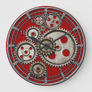 steampunk gear cog engine vintage machine 2 clock