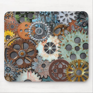 STEAMPUNK GEAR DESIGN MOUSEPAD