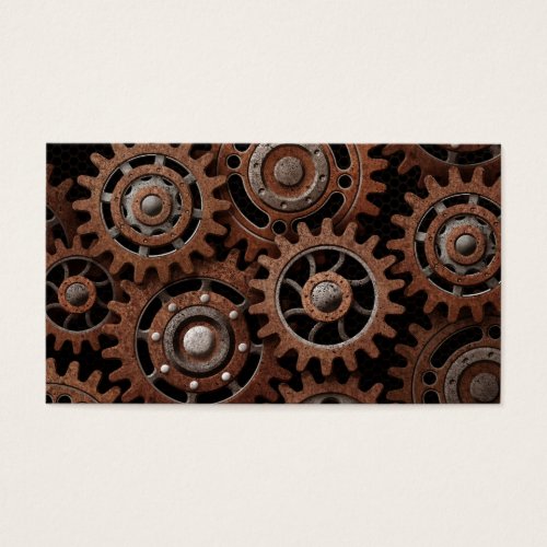Steampunk Gears Business Card Template