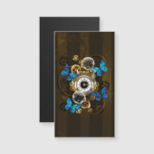 Steampunk Gears and Blue Butterflies (Front/Back)