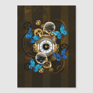 Steampunk Gears and Blue Butterflies