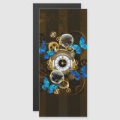 Steampunk Gears and Blue Butterflies (Front/Back)
