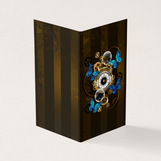 Steampunk Gears and Blue Butterflies (Outside)
