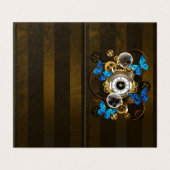 Steampunk Gears and Blue Butterflies (Outside Unfolded)