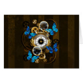 Steampunk Gears and Blue Butterflies (Front Horizontal)