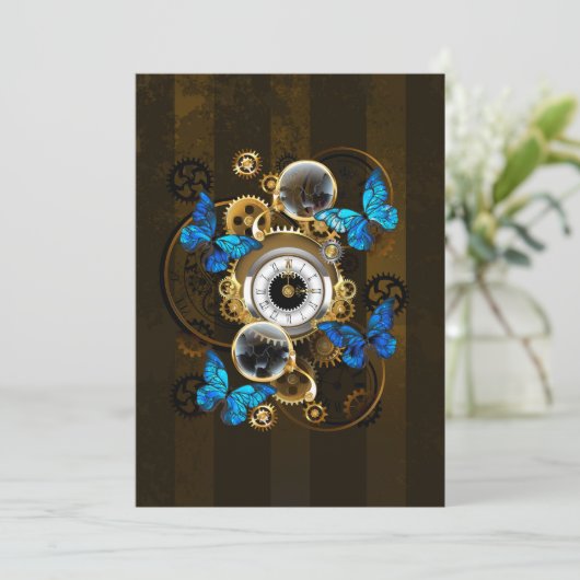 Steampunk Gears and Blue Butterflies (Standing Front)