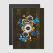 Steampunk Gears and Blue Butterflies (Front/Back)